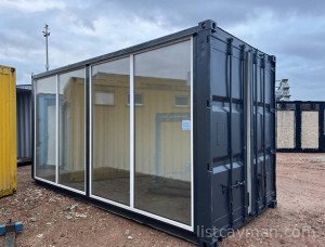 20' high cube shipping container with display window