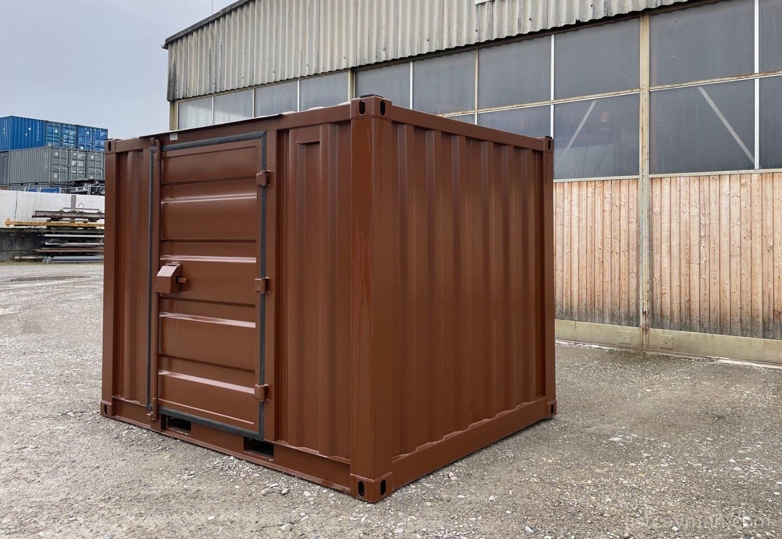 9-foot storage container with side door